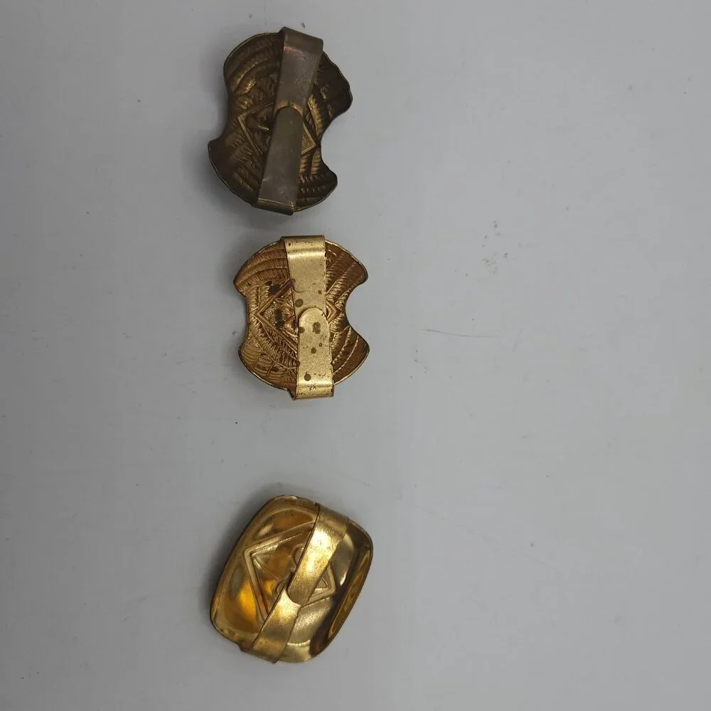 3 Vintage Cub Scout Neckerchief Slides 2 Wolves and 1 Webelo's